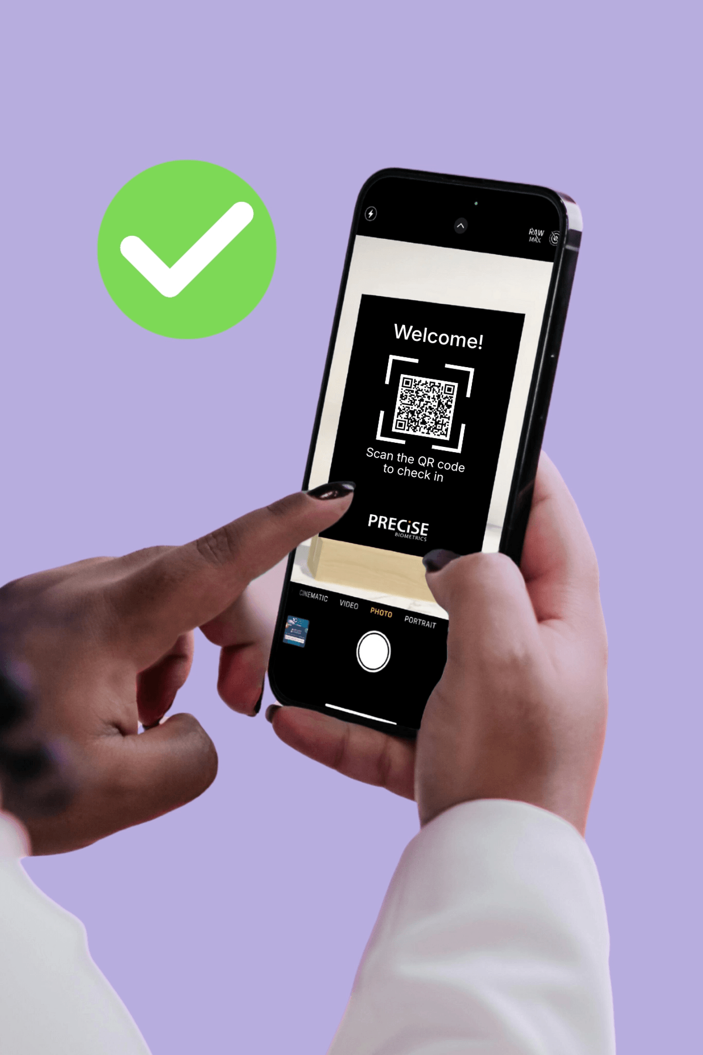 Incheckning med mobilen för besökare