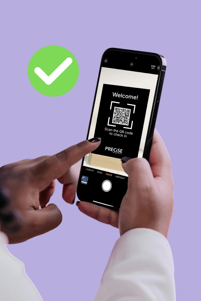 Incheckning med mobilen för besökare